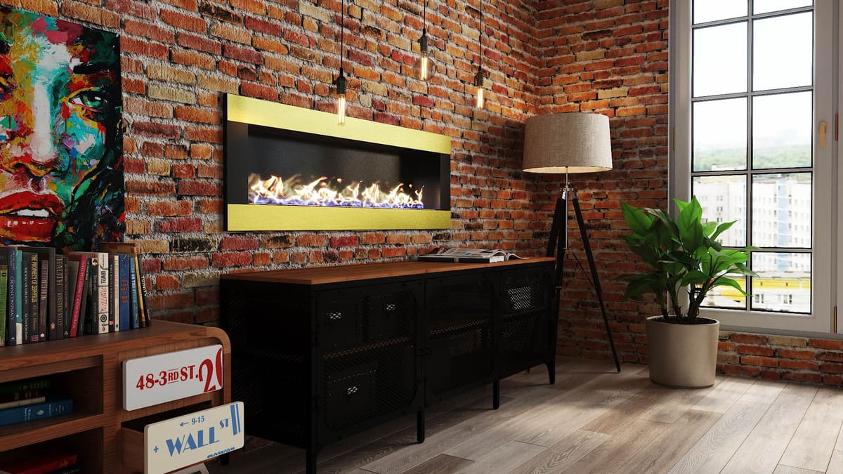 Биокамин "Русский огонь" Голд 1300V встраиваемый с декоративным стеклом (стемалитом) по цене 56 450 руб.