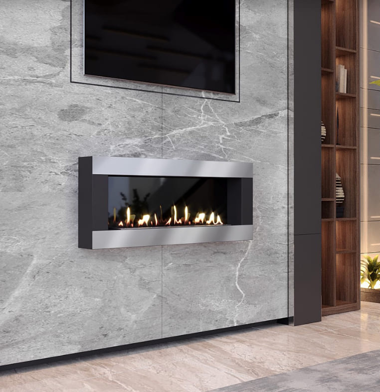 Биокамин "Русский огонь" Модерн 1100N настенный с защитным и декоративным стеклом по цене 46 100 руб.