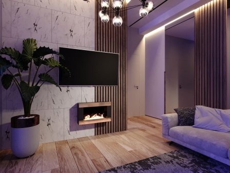 Биокамин "Русский огонь" Голд 650N настенный с защитным стеклом по цене 21 450 руб.