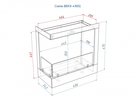 Встроенный биокамин Lux Fire Угловой 490 S (левый угол) по цене 35 090 руб.